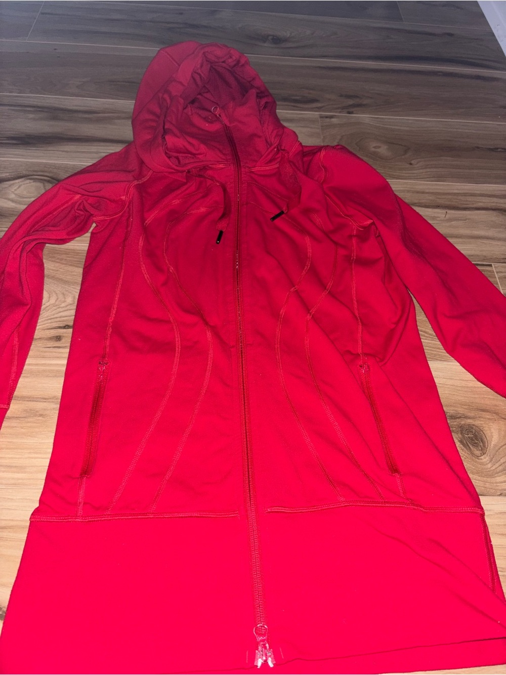 lululemon athletica Women’s Red Hooded Zip Jacket